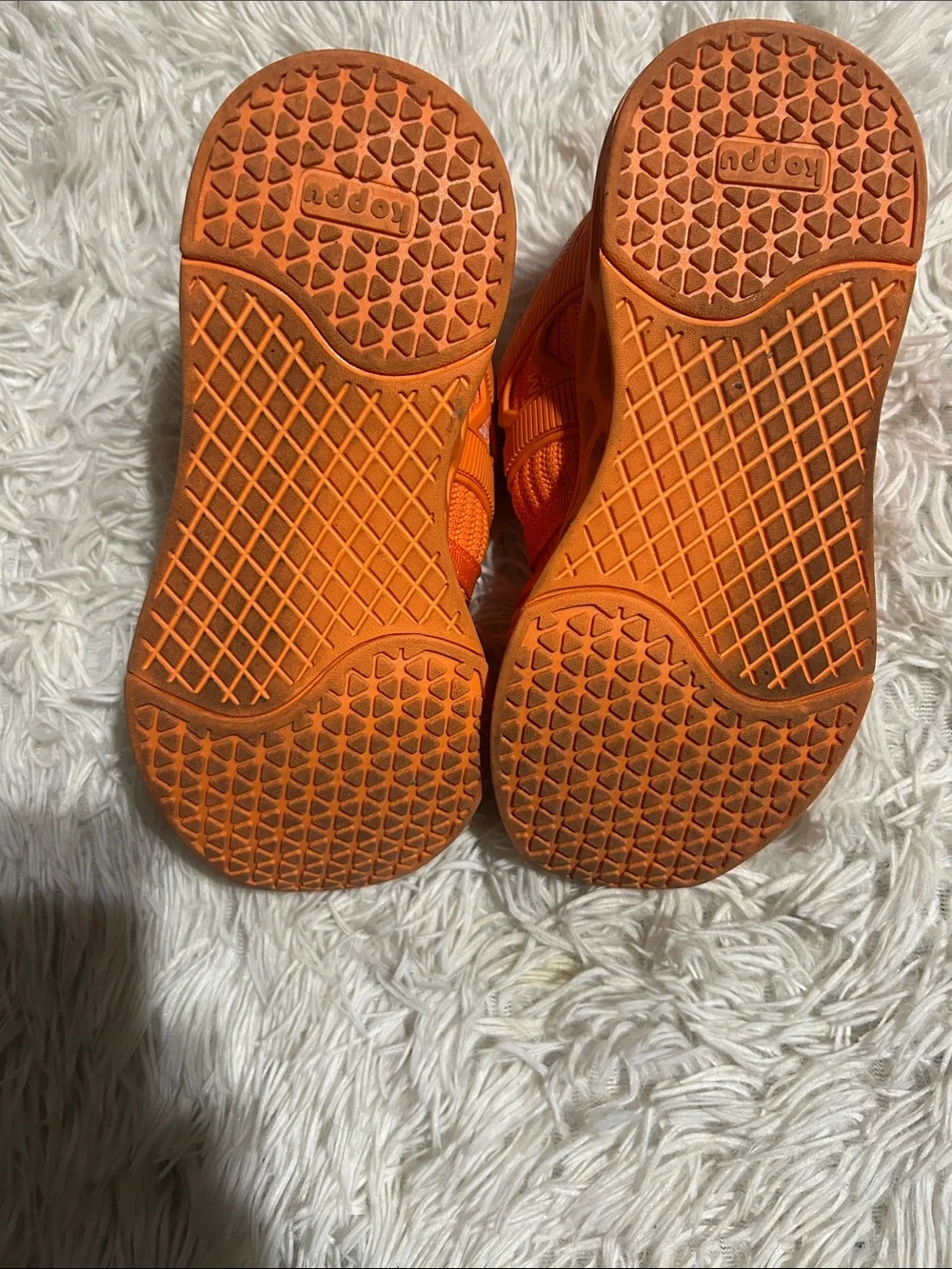 Kids Bright Orange Slip-On Athletic Sneakers